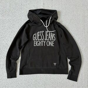Guess Black Hooded Pullover Women’s L